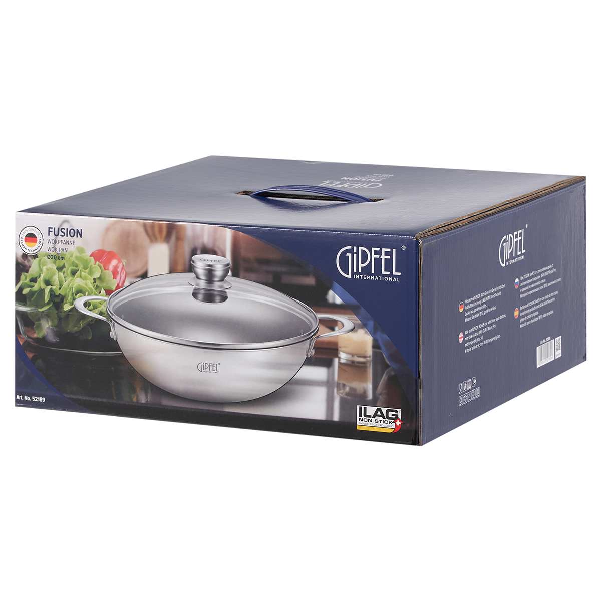 Вок из нержавеющей стали Gipfel Fusion 52189 30 см/5 л