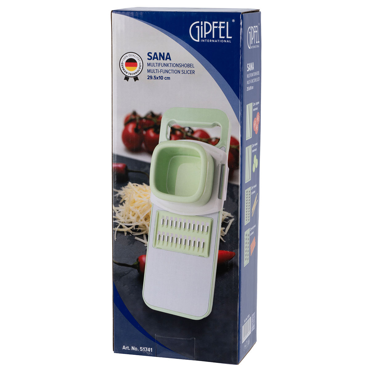 Tərəvəz kəsici Gipfel Sana 51741 4 bıçaq əlavəsi ilə