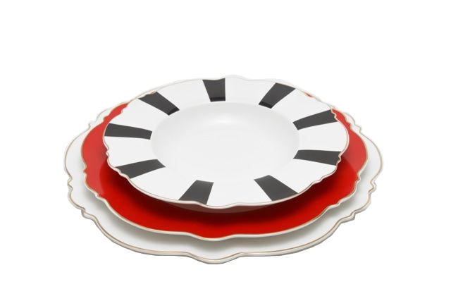 картинка 3871 GIPFEL Сервиз столовый MODERN на 6 персон, 18 предметов (6 обеденных тарелок 31см, 6 закусочных тарелок 28см, 6 суповых тарелок 23см). Матеріал: костяной çini от магазина Gipfel