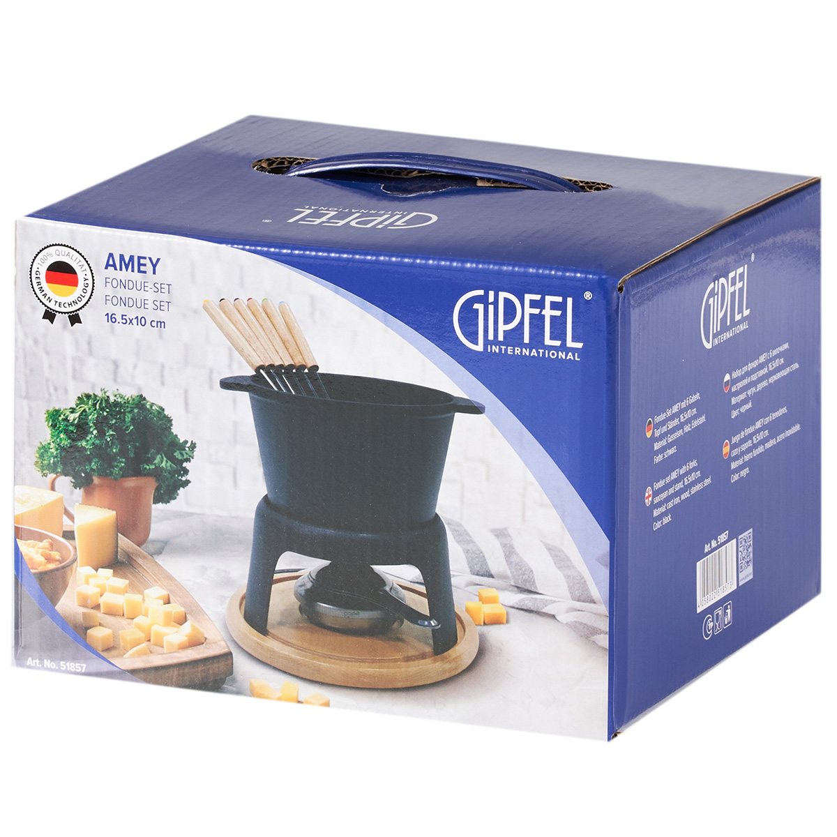 Gipfel 51857 fondü dəsti. 6 çəngəl,qazan,stend