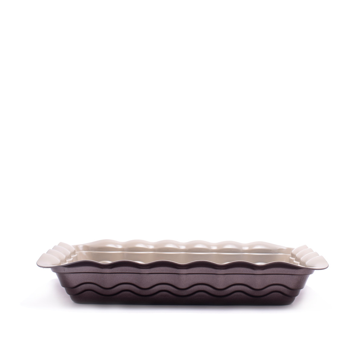 картинка 1897 GIPFEL Forma для выпечки OVEN 38,0x27,5x6,4см прямоугольная с антипригарным покрытием Whitford. Rəng: внутри кремовый, снаружи коричневый. Material: Углеродистая polad от магазина Gipfel