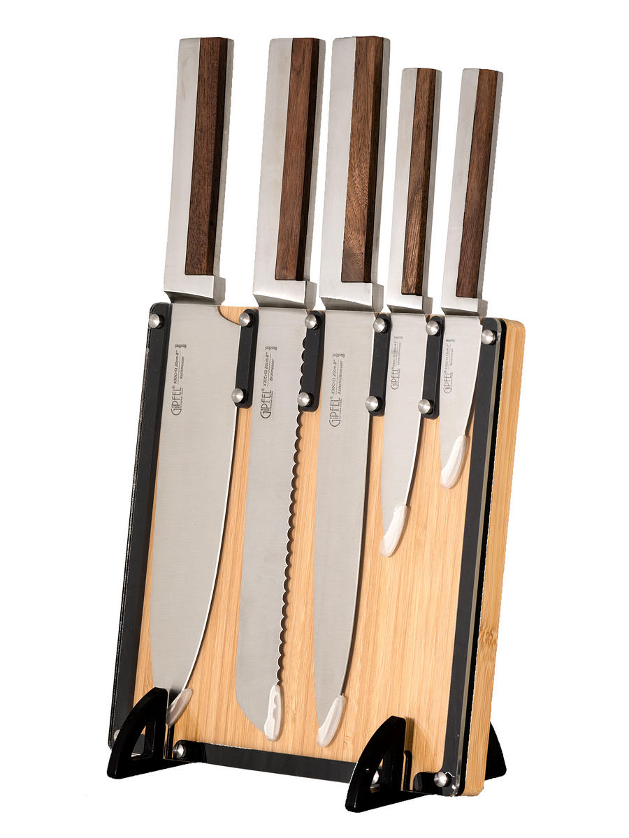 картинка 8423 GIPFEL Набор ножей FORT 5пр с bambukовым блоком от магазина Gipfel