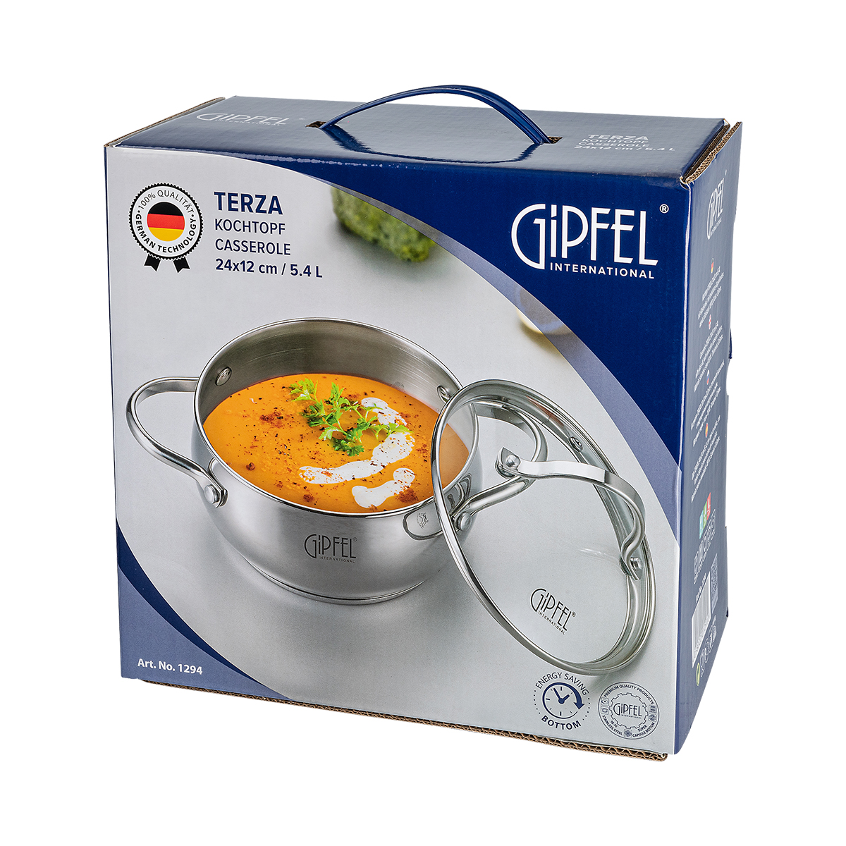 Qazan paslanmayan polad Gipfel Terza 1294 24 sm/5,4 lt