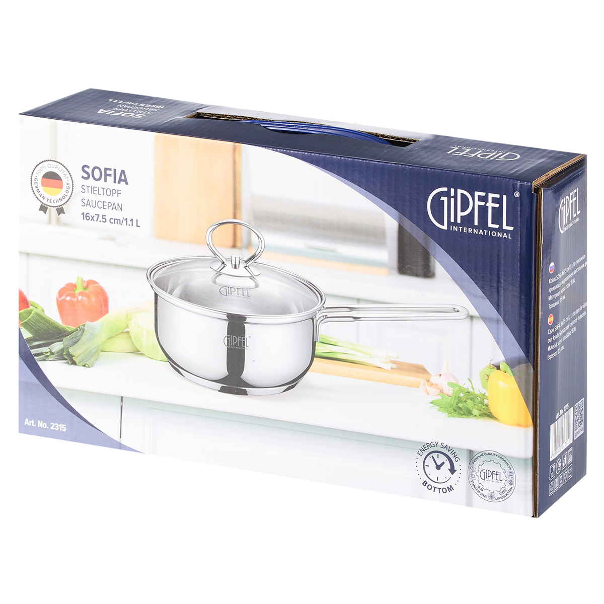 Paslanmayan polad saplıca Gipfel Sofia 2315 16 sm/1,1 lt